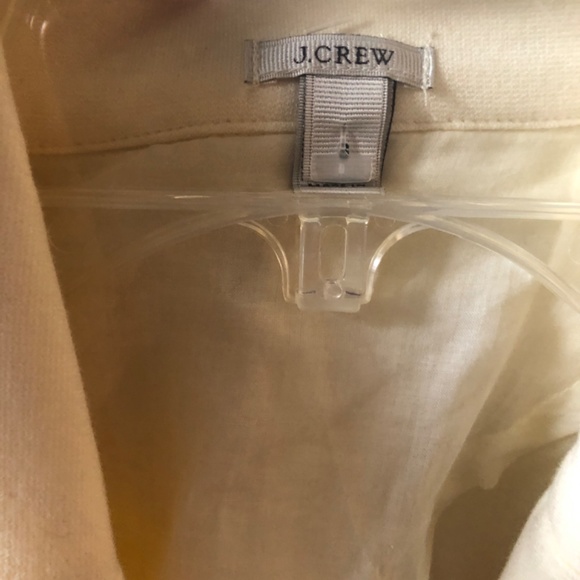 J. CREW Preppy Business Classic Comfortable Medium Cotton Cream and Black Jacket - Picture 3 of 5